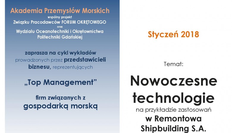 Akademia Przemysłów Morskich - Remontowa Shipbuilding - GospodarkaMorska.pl