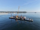 Port Gdynia – zwodowano pierwszą skrzynię dla falochronu Portu Zewnętrznego. Waży 3700 ton [ZDJĘCIA]