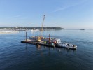 Port Gdynia – zwodowano pierwszą skrzynię dla falochronu Portu Zewnętrznego. Waży 3700 ton [ZDJĘCIA]