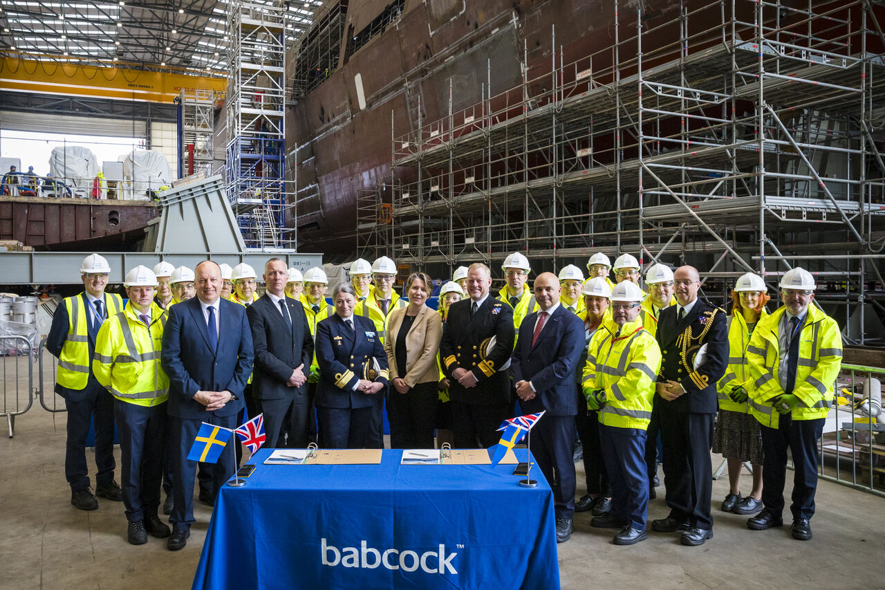Babcock rozwija współpracę z Saab w związku z budową korwet dla sił morskich Szwecji