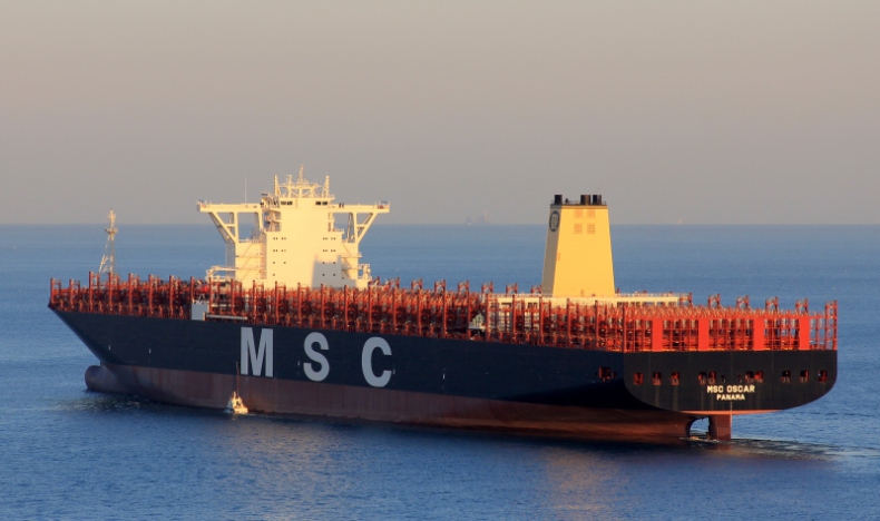 MSC Oscar, nr 1 wśród kontenerowców zawija do portu w Wilhelmshaven (video) - GospodarkaMorska.pl