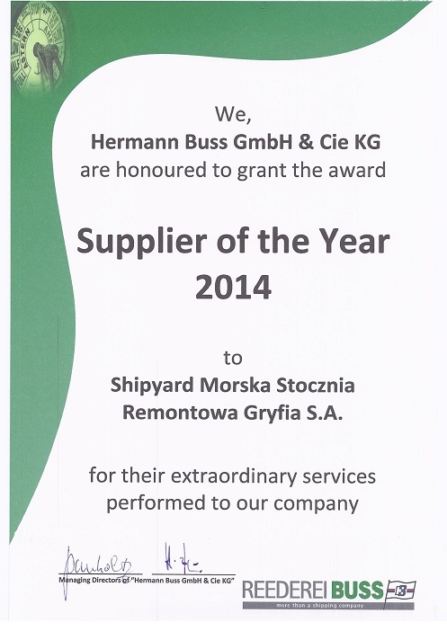 MRS GRYFIA doceniona przez klienta - GospodarkaMorska.pl