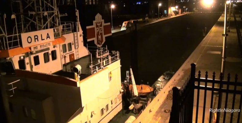 Polska Orla podczas przeprawy przez Kanał Wellandzki (wideo) - GospodarkaMorska.pl