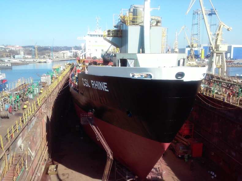 Kolejny statek samowyładowczy przechodzi remont w MSR Gryfii - GospodarkaMorska.pl