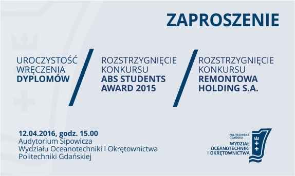 Uroczystość wręczenia dyplomów na WOiO PG - GospodarkaMorska.pl
