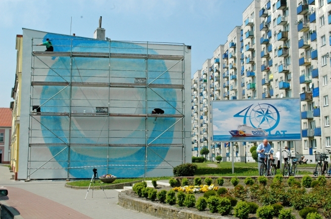 Mural na 40-lecie Polferries - GospodarkaMorska.pl