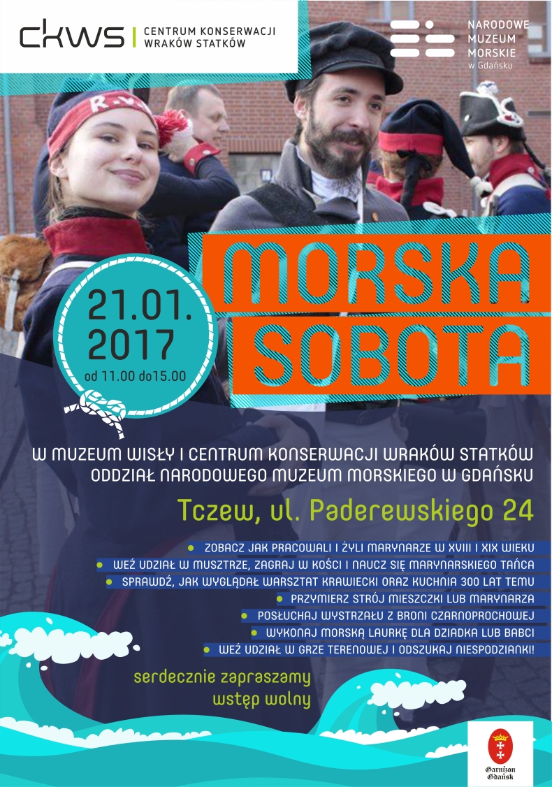 Zapowiedź: Morska Sobota w CKWS w Tczewie (21 stycznia) - GospodarkaMorska.pl