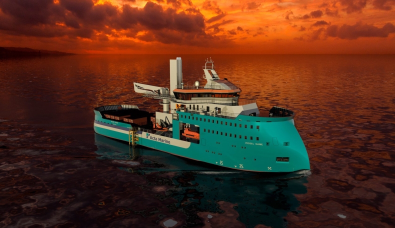 Ulstein i Acta Marine będą współpracować przy budowie specjalistycznego statku typu CSV - GospodarkaMorska.pl