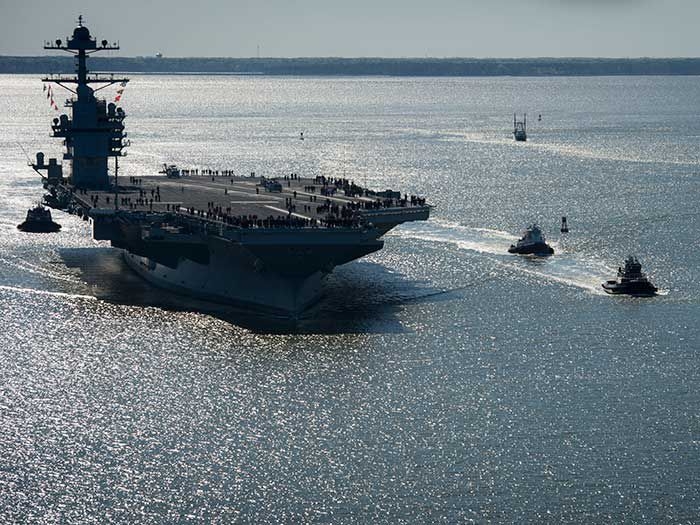 Najdroższy okręt świata na testach - GospodarkaMorska.pl
