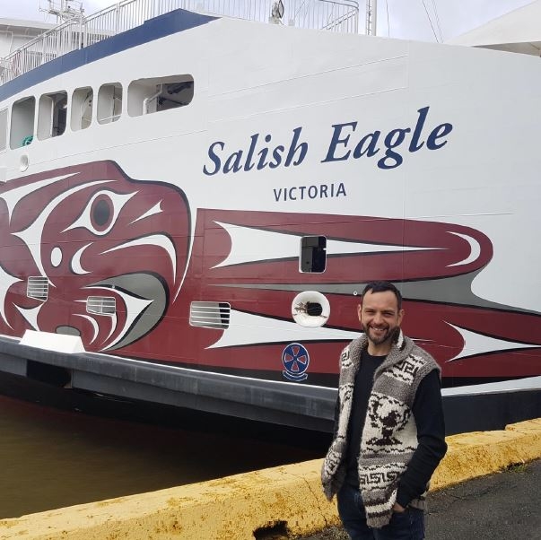 Oryginalne malowanie promu Salish Eagle zbudowanego w Gdańsku - GospodarkaMorska.pl