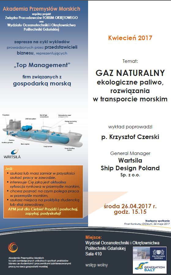 Akademia Przemysłów Morskich - gaz naturalny, ekologiczne paliwo w transporcie morskim - GospodarkaMorska.pl