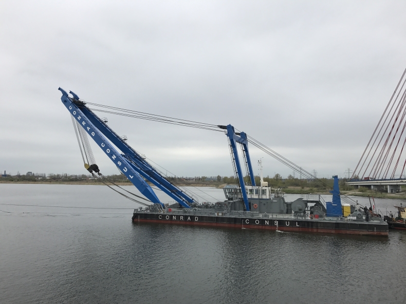 Dźwig Conrad Consul rozpoczął pracę w gdańskiej stoczni Marine Projects - GospodarkaMorska.pl