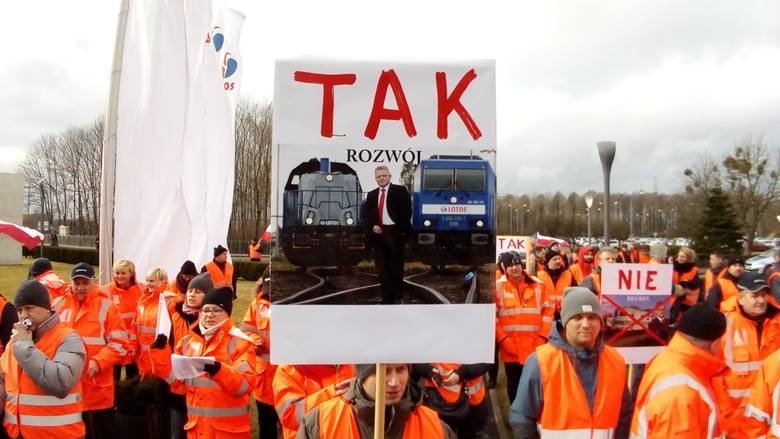 W Lotos Kolej kilkugodzinna akcja protestacyjna - GospodarkaMorska.pl