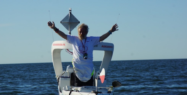 Kajakarz Aleksander Doba: Wpłynąłem wreszcie na Golfsztrom - GospodarkaMorska.pl