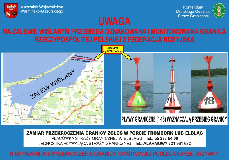 Uwaga! Granica państwowa na Zalewie Wiślanym - GospodarkaMorska.pl