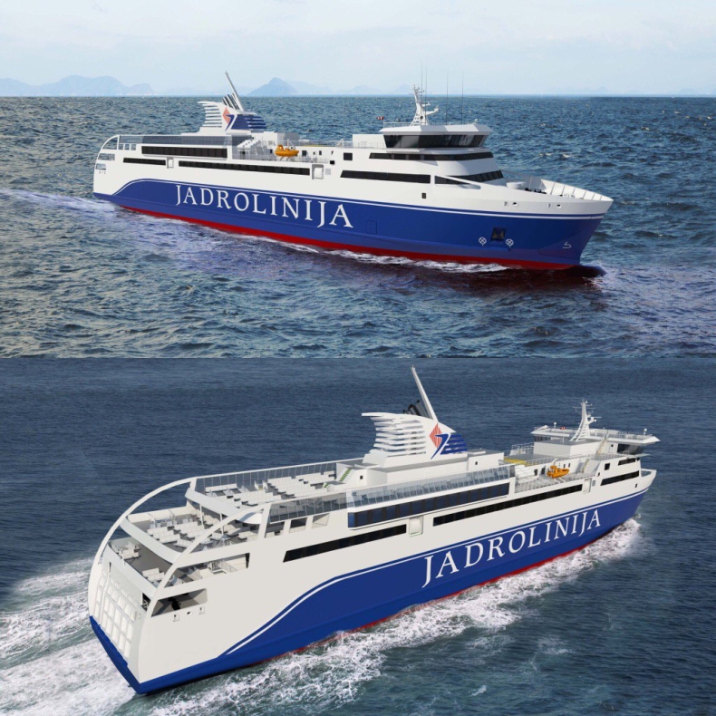 Pierwsza wizualizacja nowego promu dla firmy Jadrolinija - GospodarkaMorska.pl