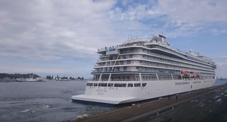 Ponad 200-metrowy Viking Sea w Gdyni (wideo) - GospodarkaMorska.pl