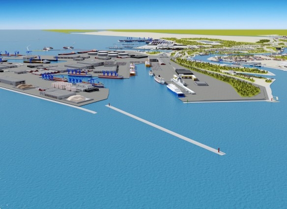 Port Gdańsk ogłosił przetarg na koncepcję Portu Centralnego (wizualizacje) - GospodarkaMorska.pl