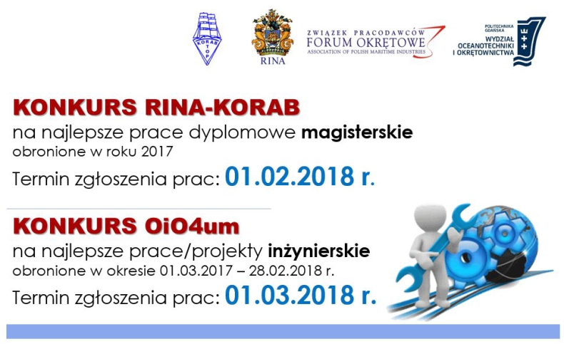 Konkurs RINA-KORAB na Wydziale Oceanotechniki i Okrętownictwa PG - GospodarkaMorska.pl