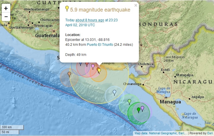 Trzęsienie ziemi u wybrzeży Salwadoru - GospodarkaMorska.pl