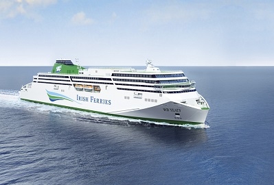 Nowy prom dla Irish Ferries dotrze do armatora z opóźnieniem. Problem dla tysięcy pasażerów - GospodarkaMorska.pl