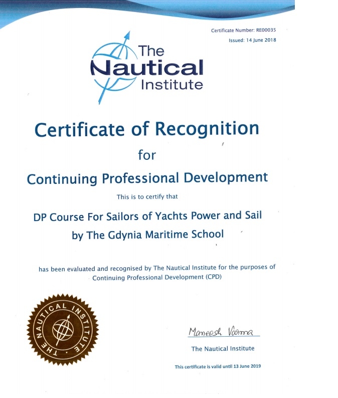Szkoła Morska w Gdyni z certyfikatem Nautical Institute - GospodarkaMorska.pl
