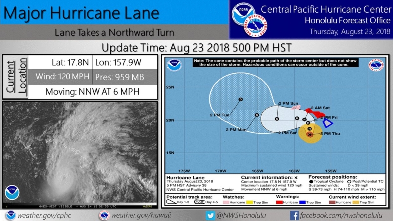 USA: Trump ogłosił stan wyjątkowy na Hawajach z powodu huraganu Lane - GospodarkaMorska.pl