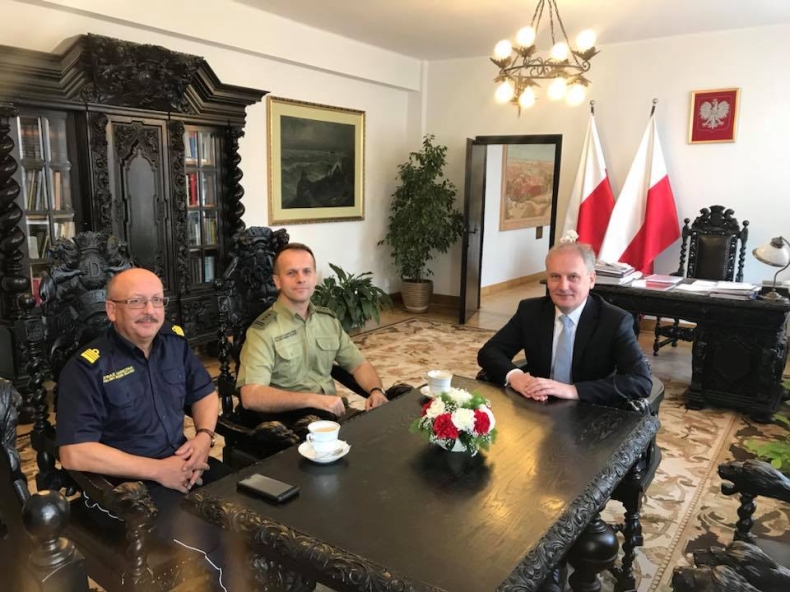 Spotkanie komendanta MOSG z wojewodą pomorskim - GospodarkaMorska.pl