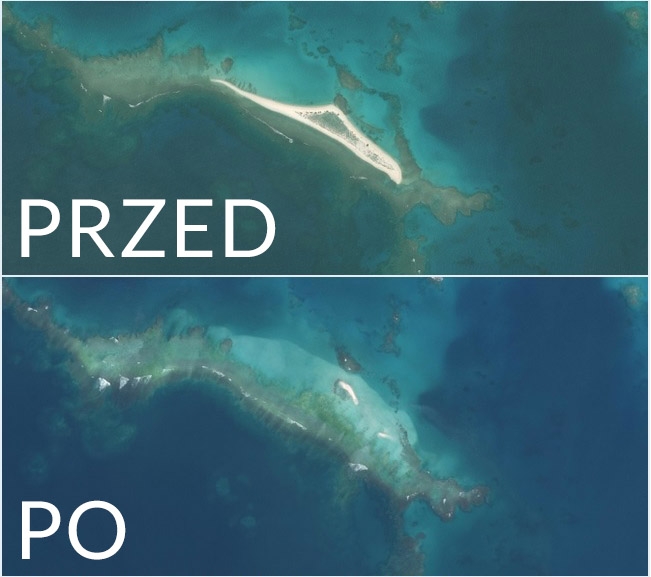 Hawajska wyspa zmieciona z powierzchni ziemi przez huragan (wideo) - GospodarkaMorska.pl