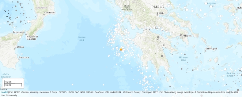Silne trzęsienie ziemi u wybrzeży Grecji - GospodarkaMorska.pl