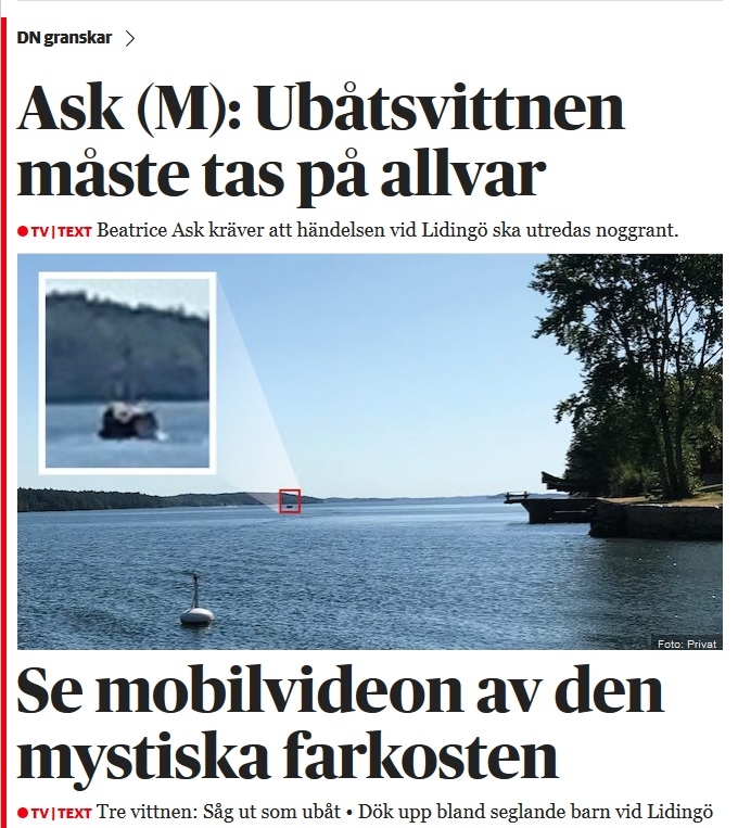 Media: najpewniej tajemniczy okręt podwodny w Archipelagu Sztokholmskim (wideo) - GospodarkaMorska.pl