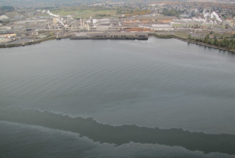 Tajemniczy wyciek na rzece Kolumbia - GospodarkaMorska.pl