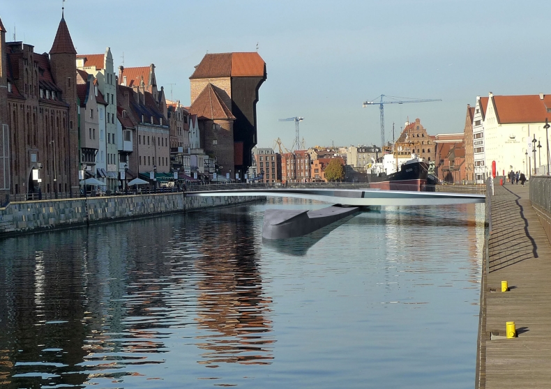 W przyszłym tygodniu ponownie ruszają prace przy budowie kładki na Wyspę Spichrzów - GospodarkaMorska.pl