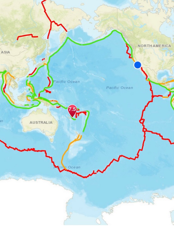 Trzęsienie ziemi na Południowym Pacyfiku, w pobliżu Nowej Kaledonii - GospodarkaMorska.pl