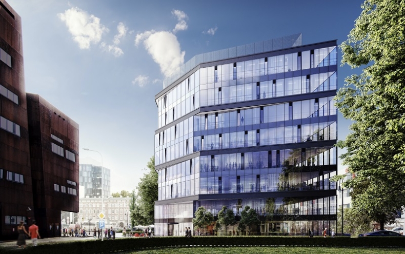 ECS będzie miało sąsiada. Wmurowanie kamienia pod pierwszy biurowiec Młodego Miasta - GospodarkaMorska.pl