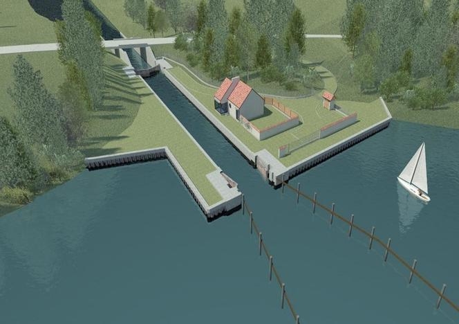 Mazury zmieniają się od strony wody - nowa śluza, nowe nadbrzeża - GospodarkaMorska.pl