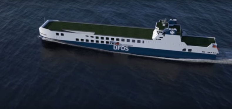 Pierwszy nowy prom ro-ro dla DFDS płynie już do Europy. Armator zdecydował o zmianie jego nazwy (wideo) - GospodarkaMorska.pl