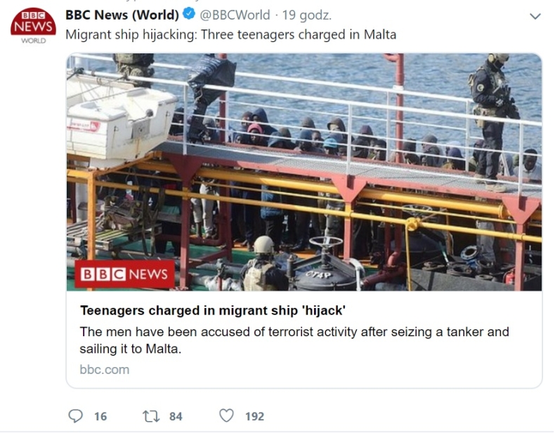 Malta: Trzej młodzi migranci oskarżeni o porwanie statku - GospodarkaMorska.pl