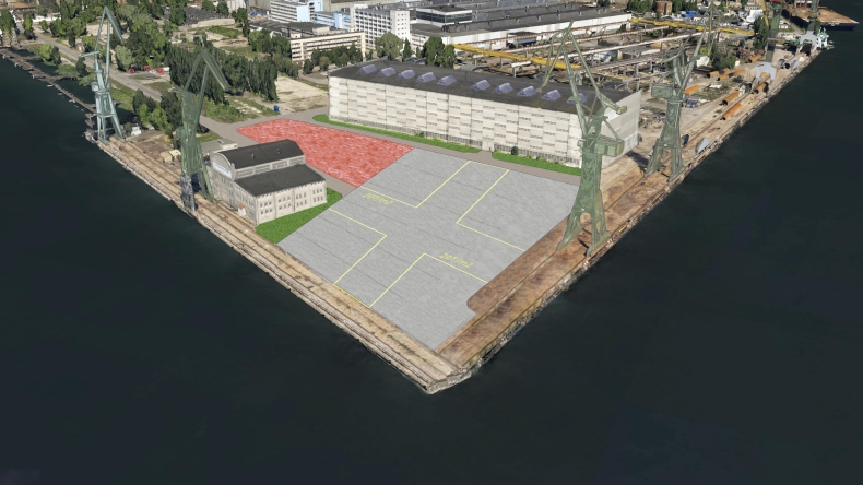 Nowoczesna płyta do budowy statków powstaje na Wyspie Ostrów - GospodarkaMorska.pl