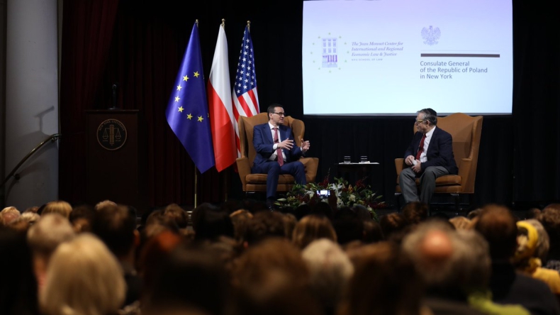 USA: „Transatlantycki dialog” z udziałem Morawieckiego na Uniwersytecie Nowojorskim - GospodarkaMorska.pl