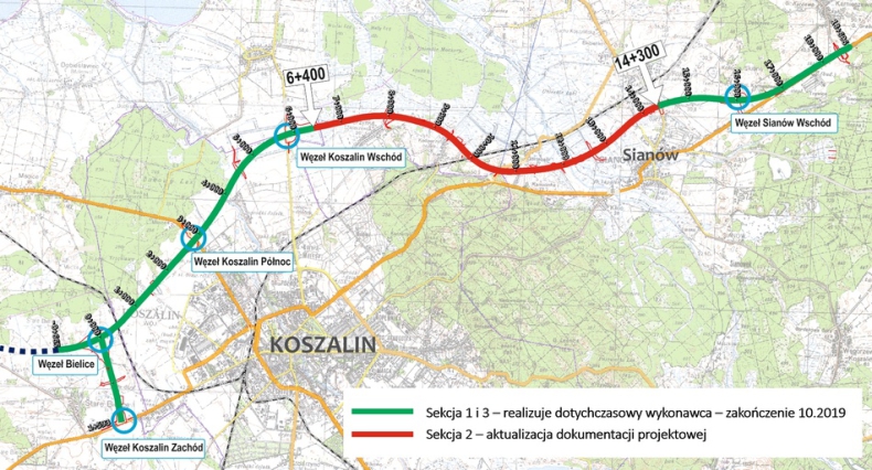 Podpisano umowę na wykonanie projektu blisko 8 km obwodnicy Koszalina i Sianowa - GospodarkaMorska.pl