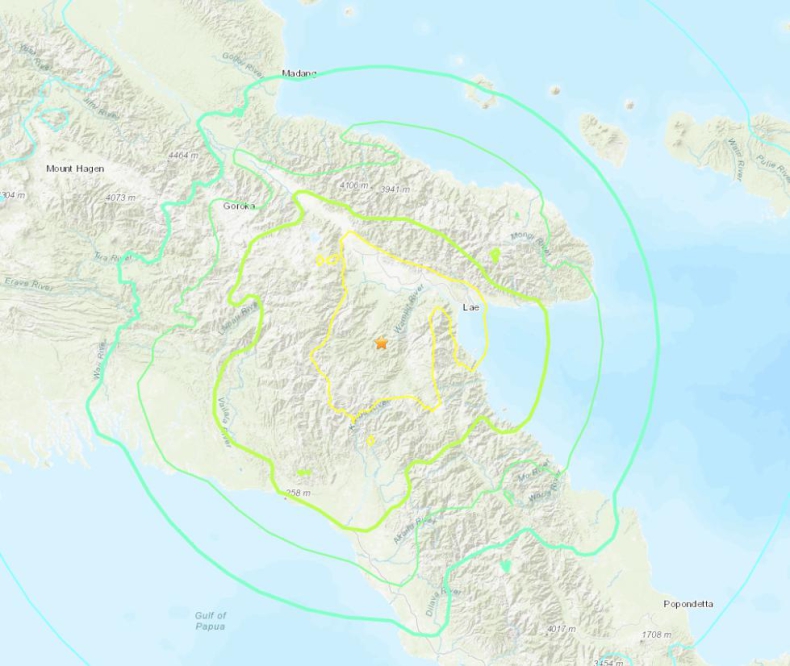 Papua-Nowa Gwinea/USGS: Trzęsienie ziemi o magnitudzie 7,2 - GospodarkaMorska.pl