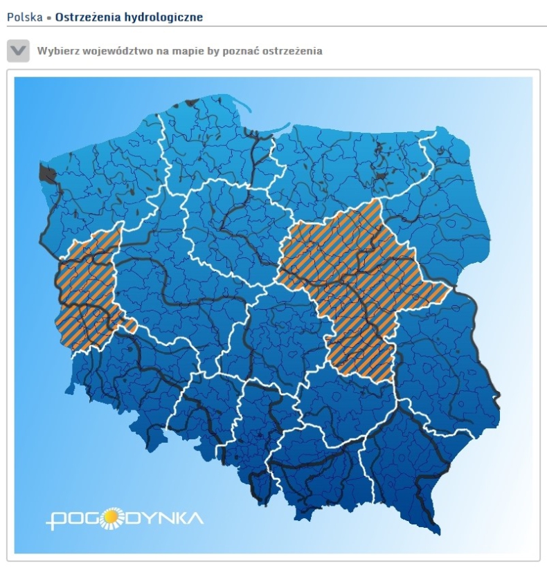 IMGW: Ostrzeżenia hydrologiczne drugiego stopnia w trzech województwach - GospodarkaMorska.pl