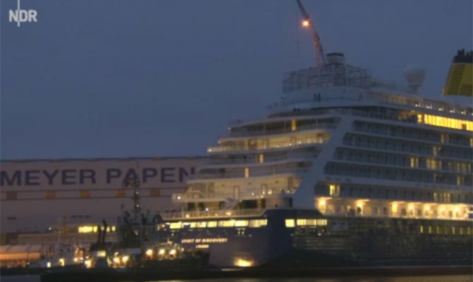 Nowy wycieczkowiec z pierwszym wypadkiem chwile po oddaniu do służby - GospodarkaMorska.pl