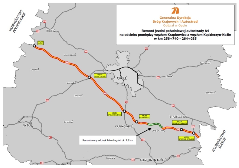 Zbliża się remont na opolskim odcinku austrady A4 - GospodarkaMorska.pl