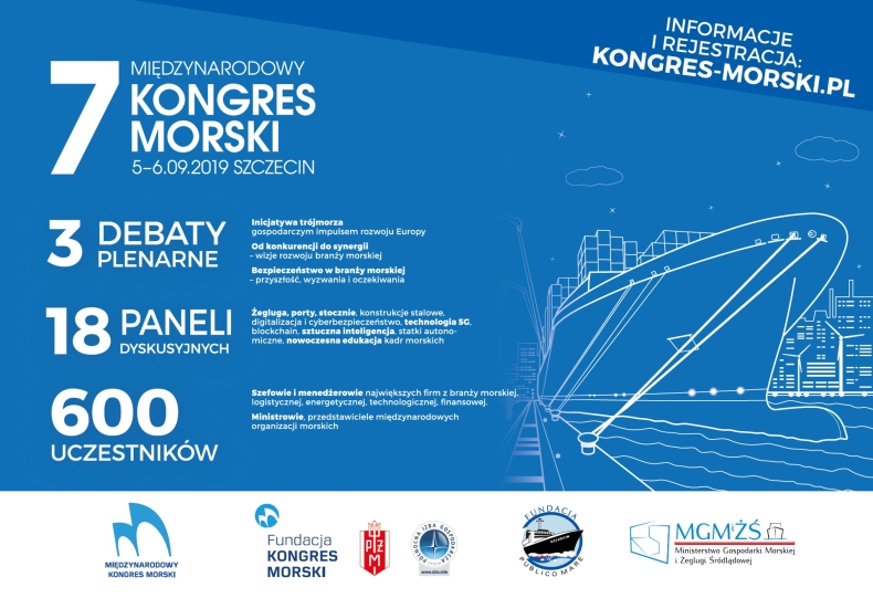 7. Międzynarodowy Kongres Morski: 5 i 6 września 2019r. branża morska spotyka się w Szczecinie - GospodarkaMorska.pl