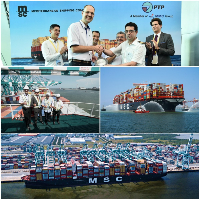 Największy kontenerowiec na świecie zawinął do malezyjskiego portu (wideo) - GospodarkaMorska.pl