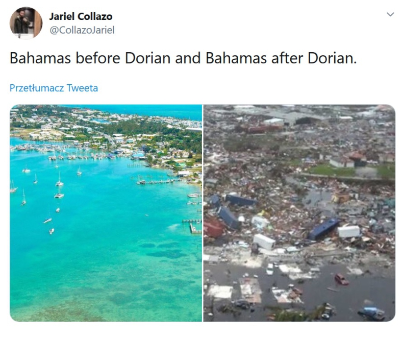 Bahamy szacują straty po przejściu huraganu Dorian: Zginęło 7 osób - GospodarkaMorska.pl