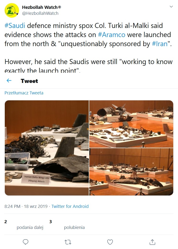 Rijad: Pozostałości dronów i pocisków to niezaprzeczalny dowód agresji Iranu - GospodarkaMorska.pl