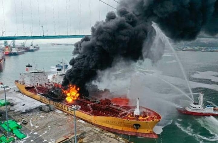 Wybuch zbiornikowca w Korei Południowej. Wielu rannych (wideo) - GospodarkaMorska.pl